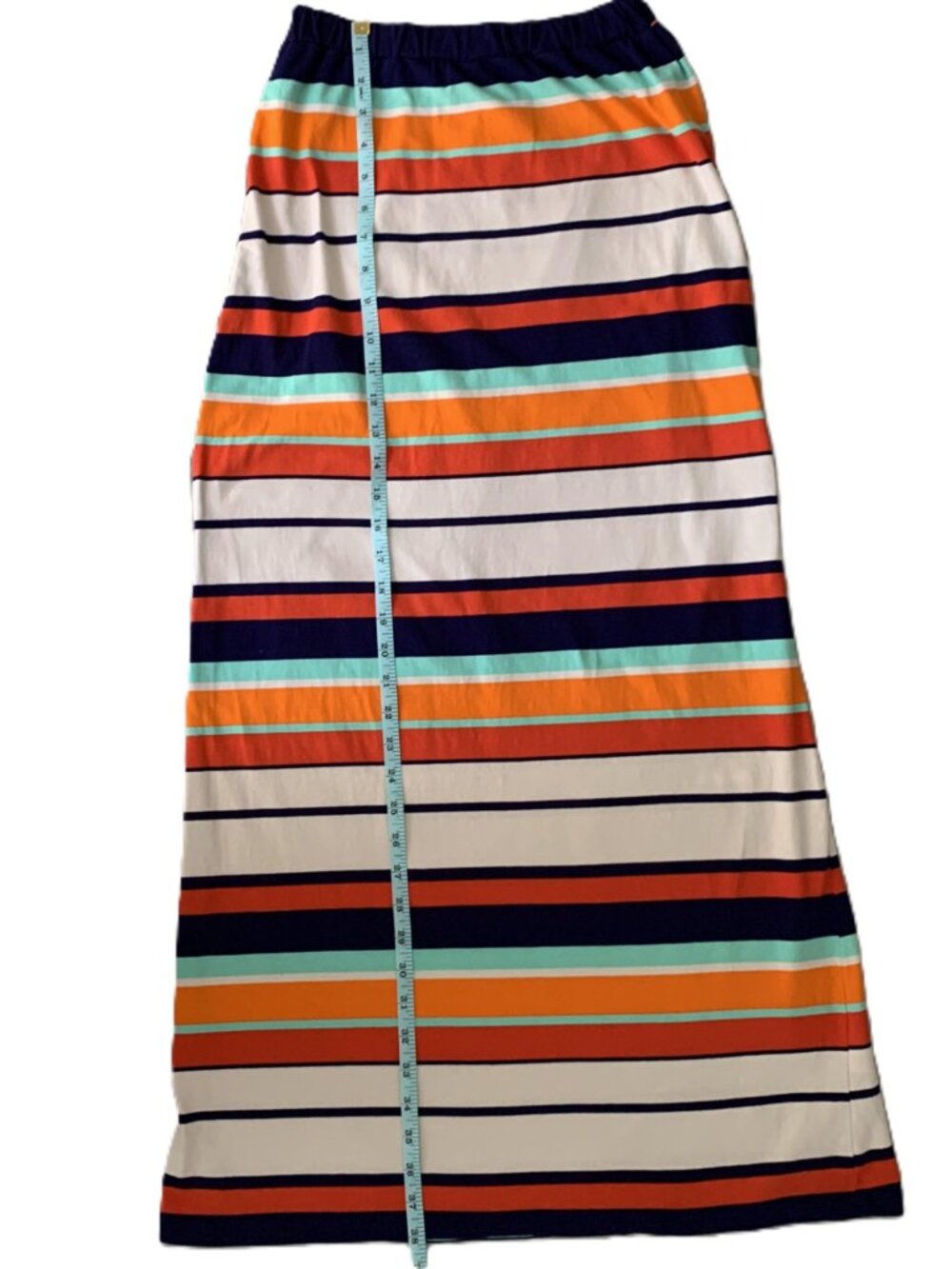 Olive & Oak Striped Maxi Skirt | Colorful Cotton Blend | Size Small - Picture 8 of 10